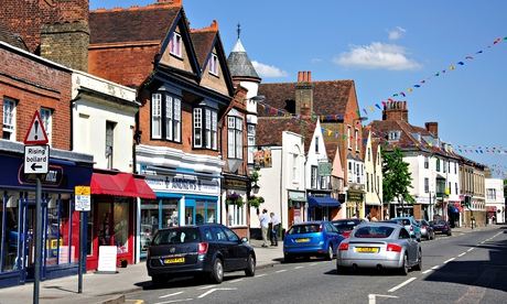 A rua de Ware em Hertfordshire