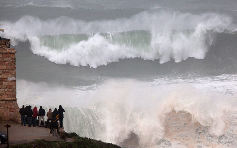 Stormy weather: Atlantic Storm Causes Huge Waves Off Coast Of Portugal