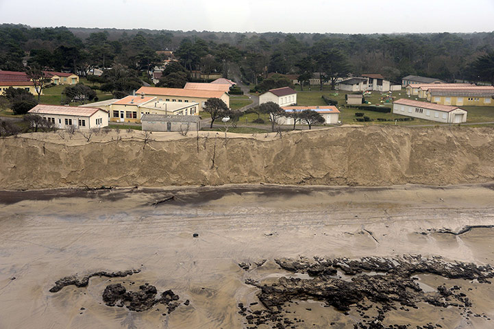Stormy weather: This picture taken on January 6, 2014 sh