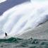 Stormy weather: A man surfs the Belharra giant waves som