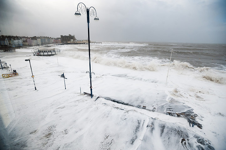 winter storms: Aberystwyth Shelter Destroyed 