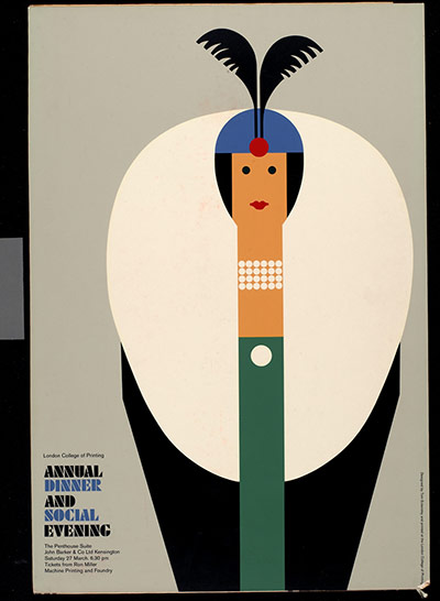 Tom Eckersley: Tom Eckersley Poster promoting the ‘Annual Dinner and Social Evening’