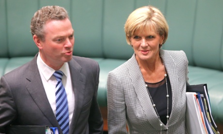 The Foreign Minister Julie Bishop ad the Education Minister Christopher Pyne.