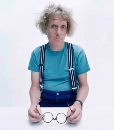 Grayson Perry in men's clothes