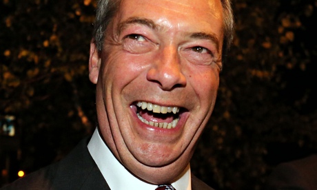 Ukip leader Nigel Farage arrives at Clacton Town Hall for the byelection results.