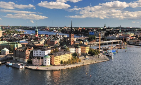 View ver Stockholm from the tower at City Hall.