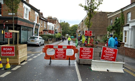 Bike blog : Temporary Mini Holland infrastructure in Walthamstow , London