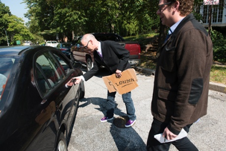 John Waters and David Farley hitch a ride