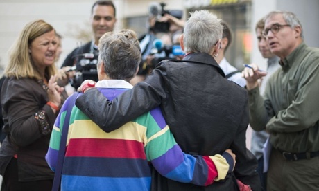 Gay marriage supporters celebrate in Virginia.
