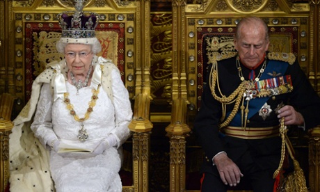 Queen Elizabeth II delivers the Queen's Speech  during the State Opening of Parliament on 4 June 2014.