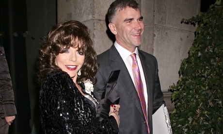 Joan Collins and Ivan Massow at the Conservative party's 'black and white ball' at Old Billingsgate market in London in February.