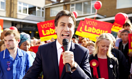 Ed Miliband campaigning in Middleton