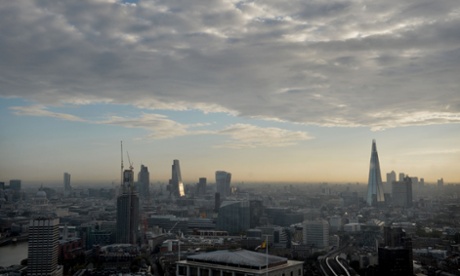 London skyline as seen from the London Eye.