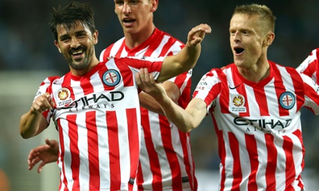 Damien Duff and David Villa