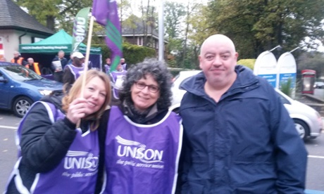NHS strikers in Sheffield 