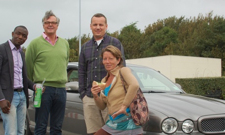 four companions with jaguar