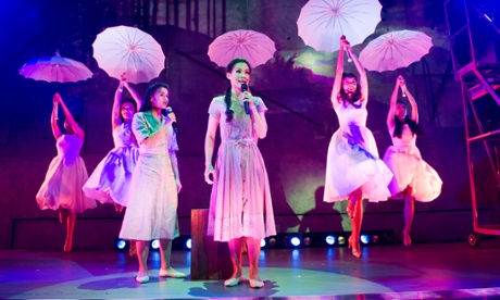 Here Lies Love at the National Theatre.