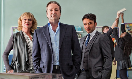 Back-to-school time … Laurie Brett, Neil Pearson and Richard Mylan in Waterloo Road. Photograph: Mic