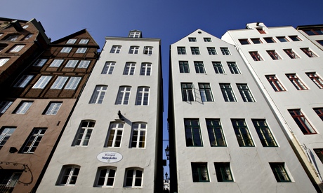 Old waterfront buildings in Hamburg, Germany