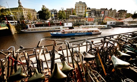 Bicycles in Amsterdam's city centre