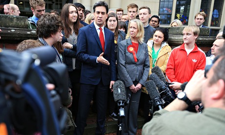 Ed Miliband with his party's newest MP, Liz McInnes