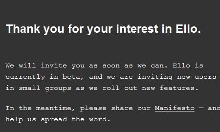 Ello saw great interest - but that now seems to be dipping.