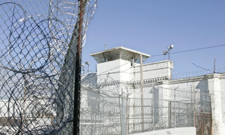 A guard tower and razor wire are pictured at the  Oklahoma State Penitentiary in McAlester, Oklahoma, where Clayton Lockett was put to death.