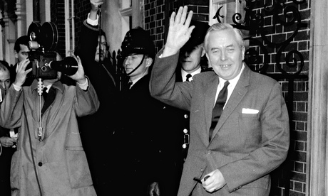 Harold Wilson arrives at 10 Downing Street after being elected as Britain's prime minister in 1964. 