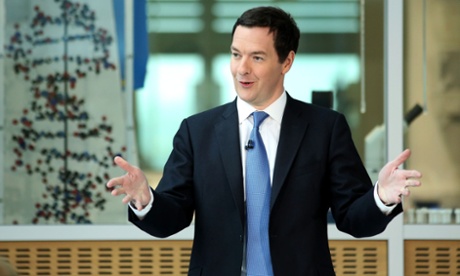 Chancellor of the Exchequer George Osborne at the MRC Laboratory of Molecular Biology, Cambridge Biomedical Campus 