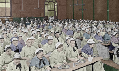 Women's Dining Hall at St Pancras Workhouse, London.