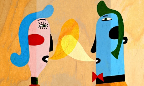 Man and Woman talking