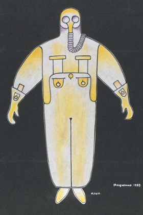 Bedbug costume Mayakovsky frozen Alexander Rodchenko