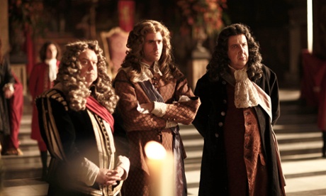 Richard McCabe as Lord Hyde, Oliver Jackson Cohen as James and Richard Dixon as Ashley Cooper in The Great Fire: 'precious few sparks to be seen'.