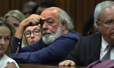 Barry and June Steenkamp, parents of Reeva Steenkamp, in court today.