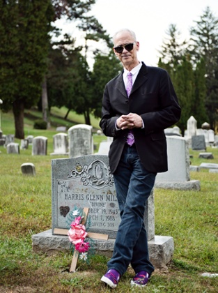 John Waters at Divine's grave