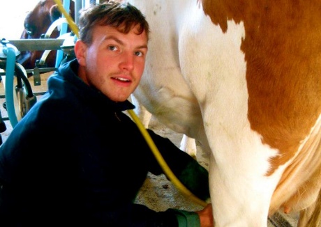 'Your life has to fit around microdairying' ... Josh Healy of North Aston microdairy