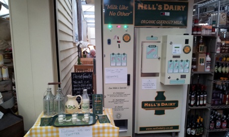 Nell's dairy in Gloucestershire is selling its milk through vending machines