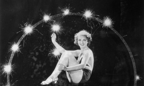 Woman from 1933 with sparklers