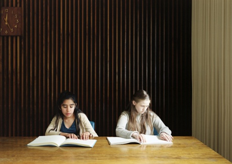 Sharon Lockhart's photograph of blind girls reading