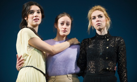 Gala Gordon (Irina), Mariah Gale (Olga) and Vanessa Kirby (Masha) in Three Sisters directed by Benedict Andrews at the Young Vic in 2012.