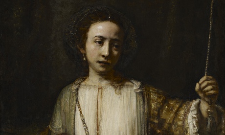 Detail from Rembrandt's The Suicide of Lucretia, 1666.