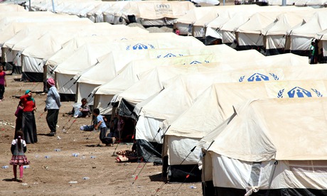 Iraq refugees on Turkish border