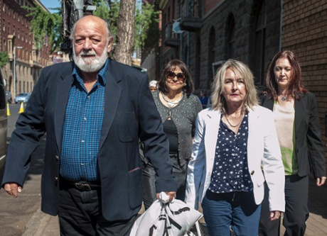Barry and June Steenkamp, parents of Reeva Steenkamp, arriving at the high court today.