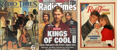 Radio Times covers from (l to r) 1923, 2012 and 1990
