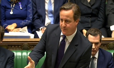 David Cameron at PMQs yesterday