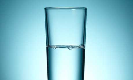 A glass of water