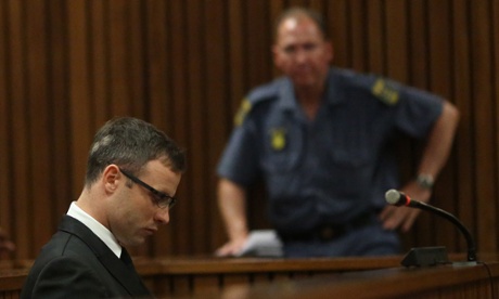 Oscar Pistorius in court on Thursday.