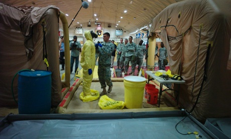 Training at Fort Campbell, Kentucky, for US military forces going to west Africa.