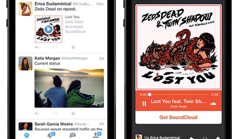 Twitter's new Audio Card feature is being used by SoundCloud and iTunes.