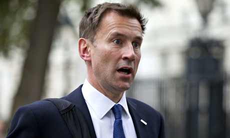 British health secretary Jeremy Hunt 